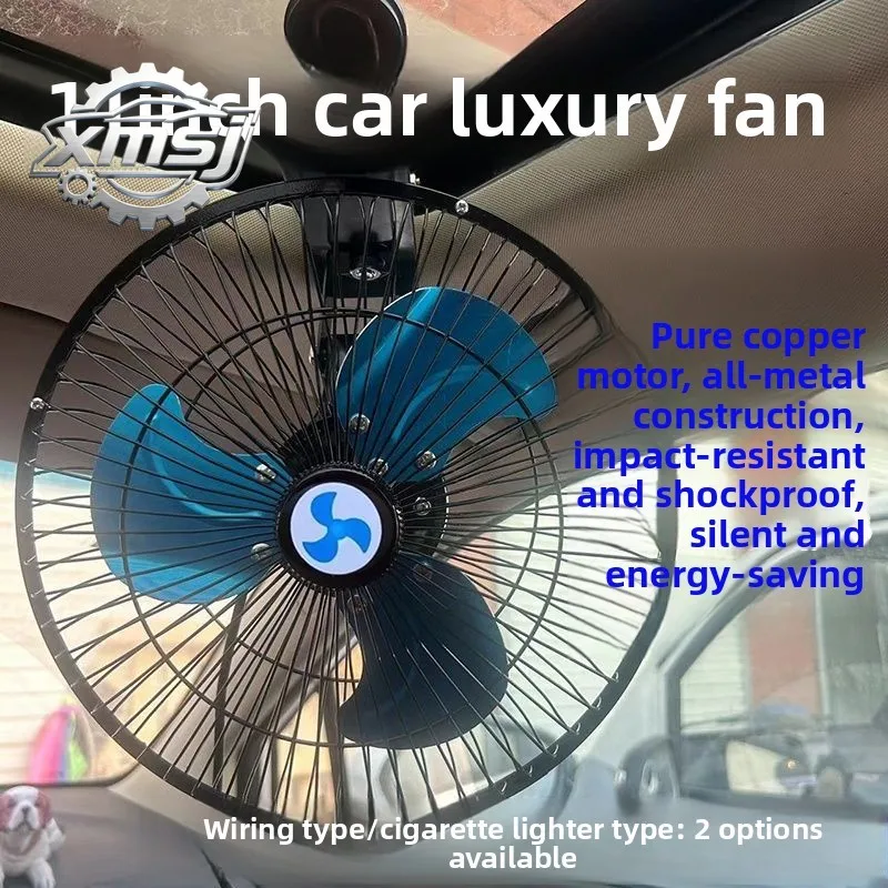 Ventilador Coche Lujo 11 Pulgadas, Totalmente Metálico, 12V/24V Universal para Vehículos, Camiones, Vehículos Ingeni
Ventilador Coche Lujo 11 Pulgadas, Totalmente Metálico, 12V/24V Universal para Vehículos, Camiones, Vehículos Ingeni