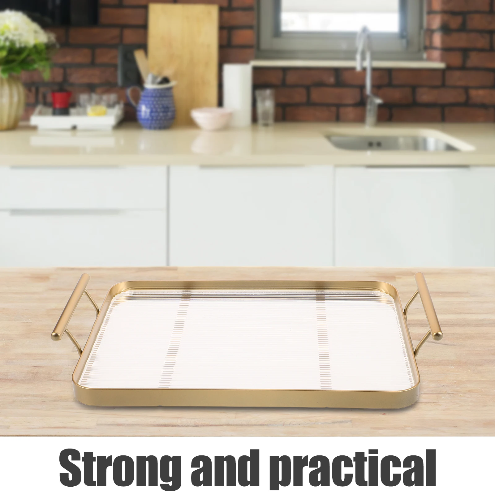 Sturdy Rectangular Acrylic With Handles Decorative Coffee Table Tea Cup Fruit Plate Home Salon Use Lightweight Easy 
Sturdy Rectangular Acrylic With Handles Decorative Coffee Table Tea Cup Fruit Plate Home Salon Use Lightweight Easy