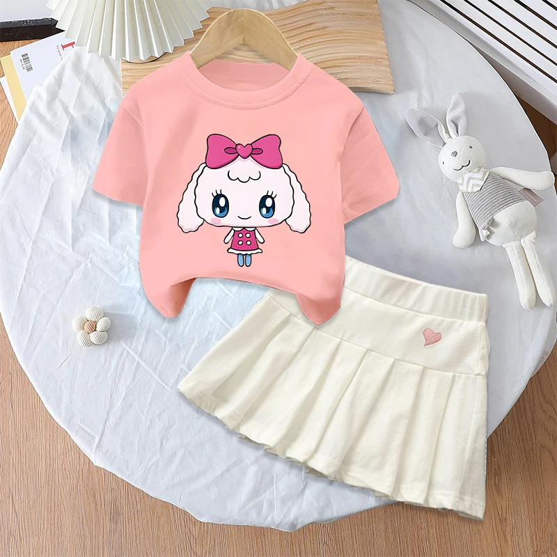 Cute Tamagotchied T-shirt Shorts Pleated Skirt Set Cartoon Girl Birthday Casual Wear Gifts Fashion Comfortable Outdoor Wear Tops
Cute Tamagotchied T-shirt Shorts Pleated Skirt Set Cartoon Girl Birthday Casual Wear Gifts Fashion Comfortable Outdoor Wear Tops