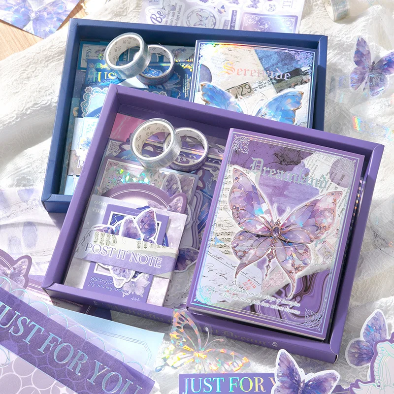 162Pcs/box Butterfly Illustrated Theme Gift Box Stickers DIY Handbook Scrapbook Photo Frame Journal Envelope Decoration
162Pcs/box Butterfly Illustrated Theme Gift Box Stickers DIY Handbook Scrapbook Photo Frame Journal Envelope Decoration