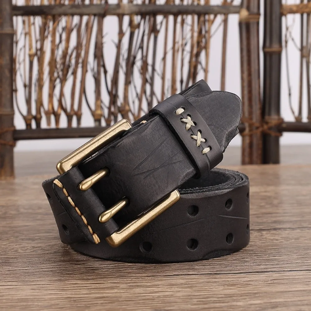 4mm-Thick Cowhide Belt Solid Brass 3.8cm-Wide Double-Pin Girdle Rugged-Edge Double-Slotted Handcrafted Waistpiece Skater Boys
4mm-Thick Cowhide Belt Solid Brass 3.8cm-Wide Double-Pin Girdle Rugged-Edge Double-Slotted Handcrafted Waistpiece Skater Boys