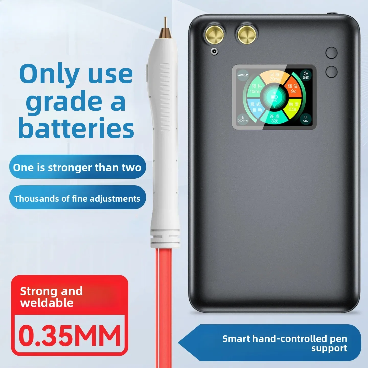 AWITHZ Small Handheld Spot Welder for Domestic Use Suitable for 18650 Mobile Battery Nickel Sheet
AWITHZ Small Handheld Spot Welder for Domestic Use Suitable for 18650 Mobile Battery Nickel Sheet