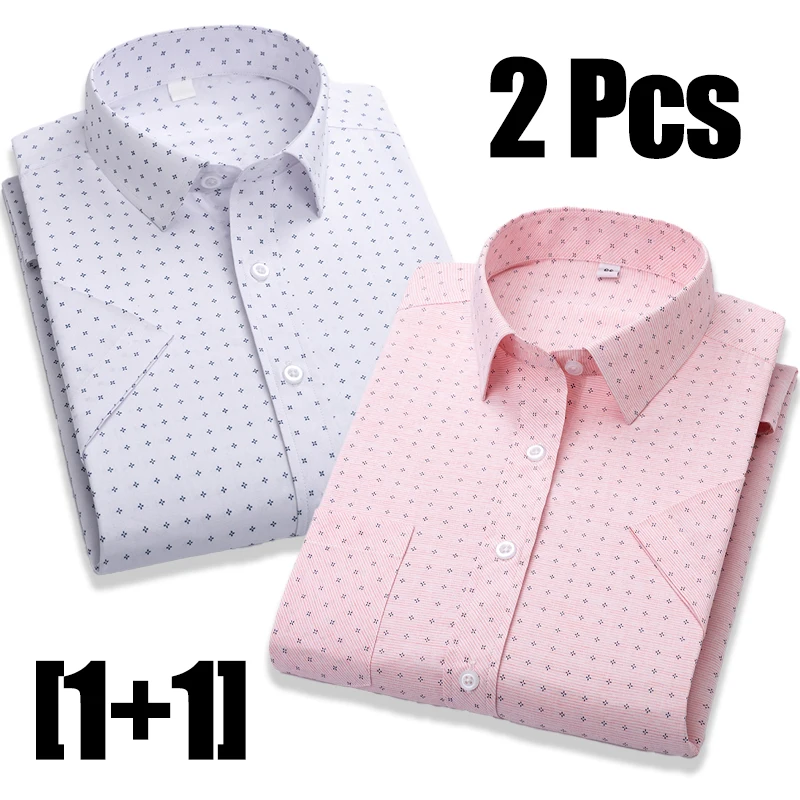 2Pcs/Set New in Tops Summer Men's Short-Sleeved Fashion Social Dress Shirts Classic Striped Comfortable Business Casual Blouses
2Pcs/Set New in Tops Summer Men's Short-Sleeved Fashion Social Dress Shirts Classic Striped Comfortable Business Casual Blouses