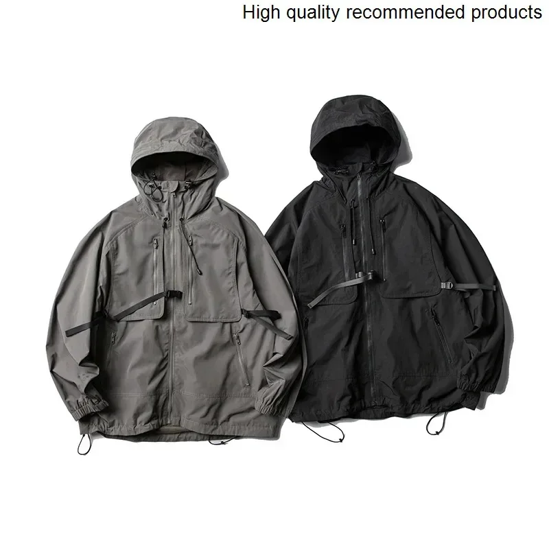Hooded Waterproof Jacket for Mountain Men Japanese Harajuku Streetwear Fashion Loose Casual Outdoor Windbreaker Jacket Male Coat
Hooded Waterproof Jacket for Mountain Men Japanese Harajuku Streetwear Fashion Loose Casual Outdoor Windbreaker Jacket Male Coat