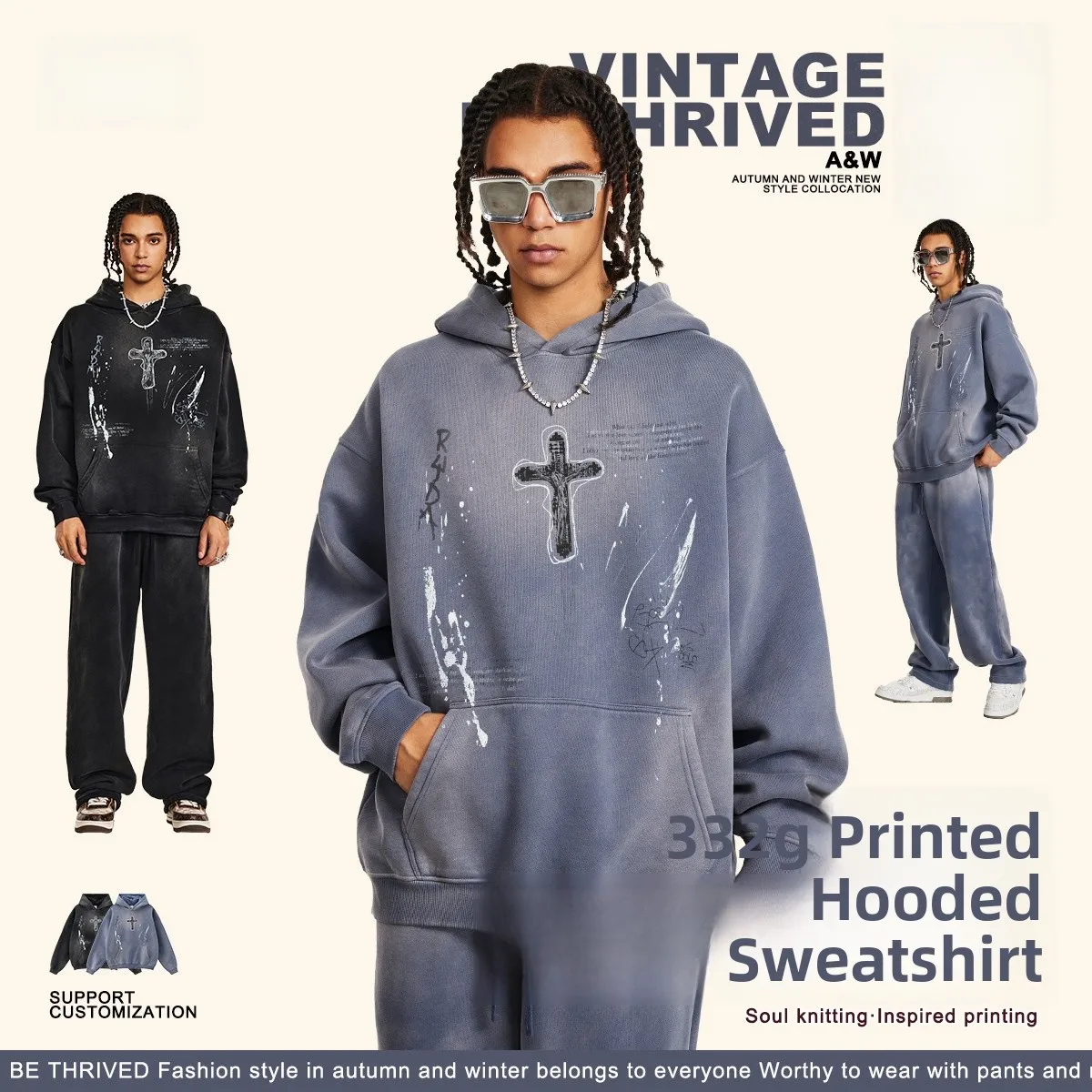 Hand-Painted Loose Men's Hoodie Couple Matching Trendy Brand American Street Sle Fall Faion Drip Print Cotton Sweatirt
Hand-Painted Loose Men's Hoodie Couple Matching Trendy Brand American Street Sle Fall Faion Drip Print Cotton Sweatirt