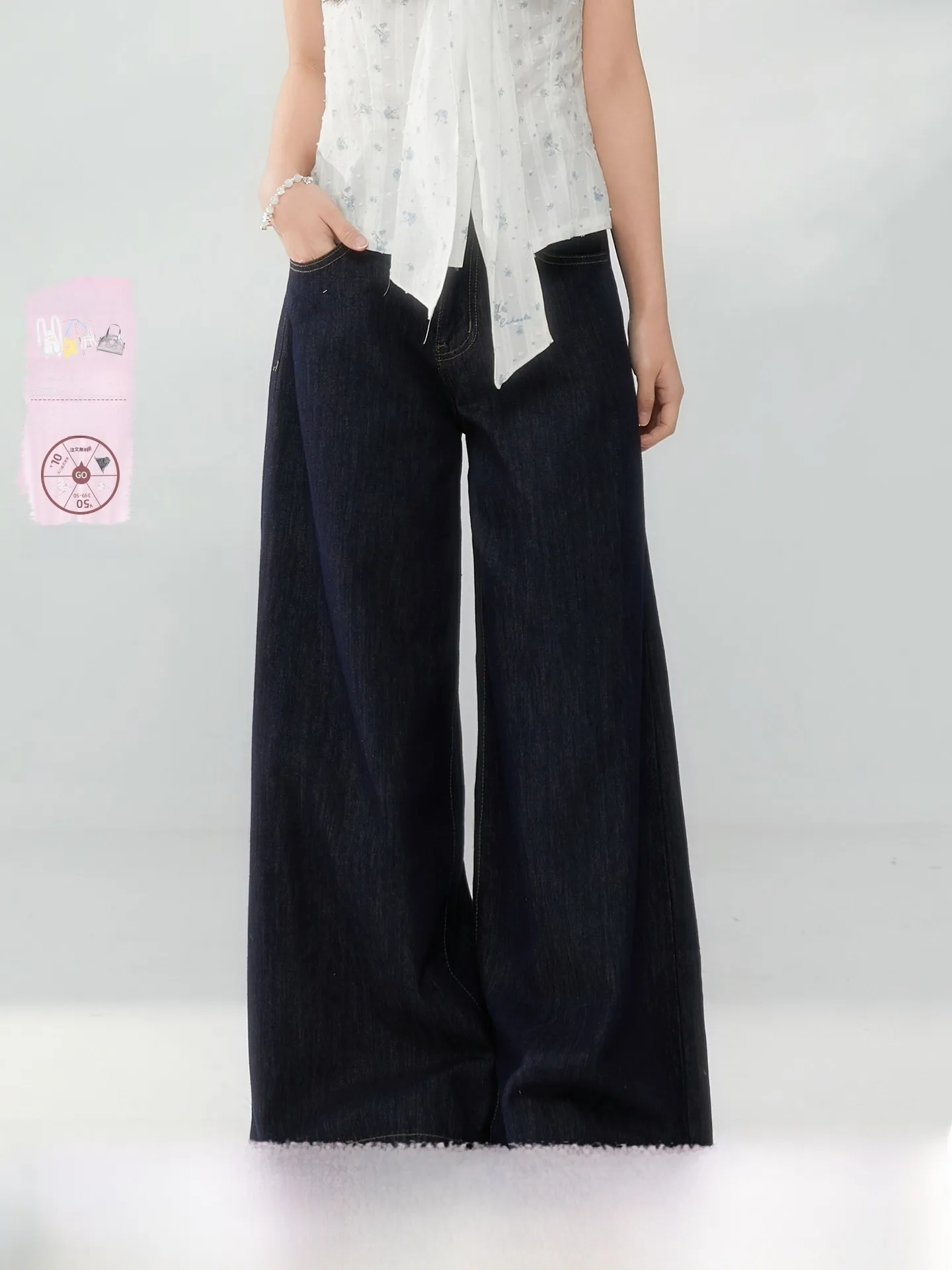 High Waist Denim Pants Women's Loose Straight Leg Casual Trousers Drapey Cotton Jeans Sta Winter Collection
High Waist Denim Pants Women's Loose Straight Leg Casual Trousers Drapey Cotton Jeans Sta Winter Collection