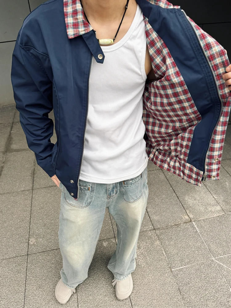 American Retro Workwear Jaet Men's Autumn High Sensation Plaid Splicing Fake Two-Piece Casual Loose Collar Coat
American Retro Workwear Jaet Men's Autumn High Sensation Plaid Splicing Fake Two-Piece Casual Loose Collar Coat