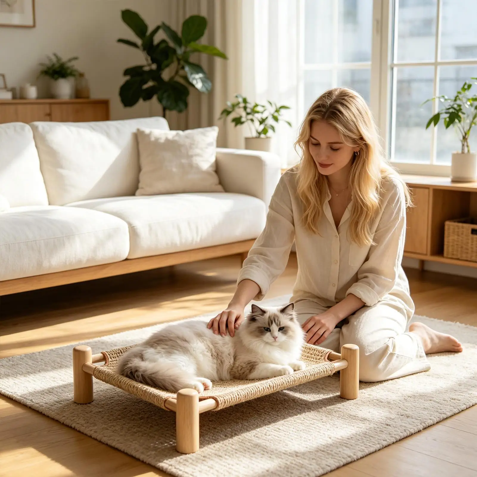 Bed For Indoor Cats All-Season Bite-Resistant Comfortable Indoor Pet Bed Cat Scratcher For Puppy Kitten Animals Living Room
Bed For Indoor Cats All-Season Bite-Resistant Comfortable Indoor Pet Bed Cat Scratcher For Puppy Kitten Animals Living Room