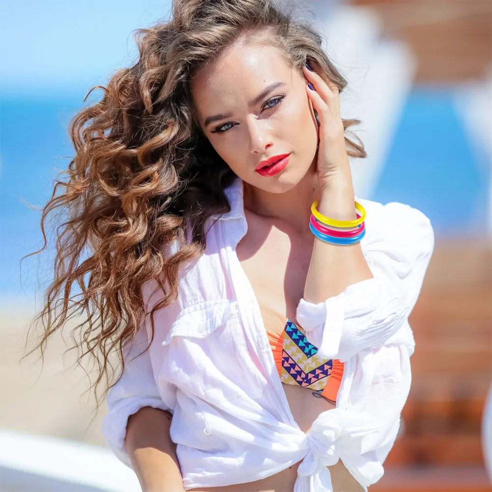 36 шт. ярких пластиковых браслетов конфетных цветов, стильные и удобные унисекс-браслеты для повседневного ношения, на день рождения
36 шт. ярких пластиковых браслетов конфетных цветов, стильные и удобные унисекс-браслеты для повседневного ношения, на день рождения