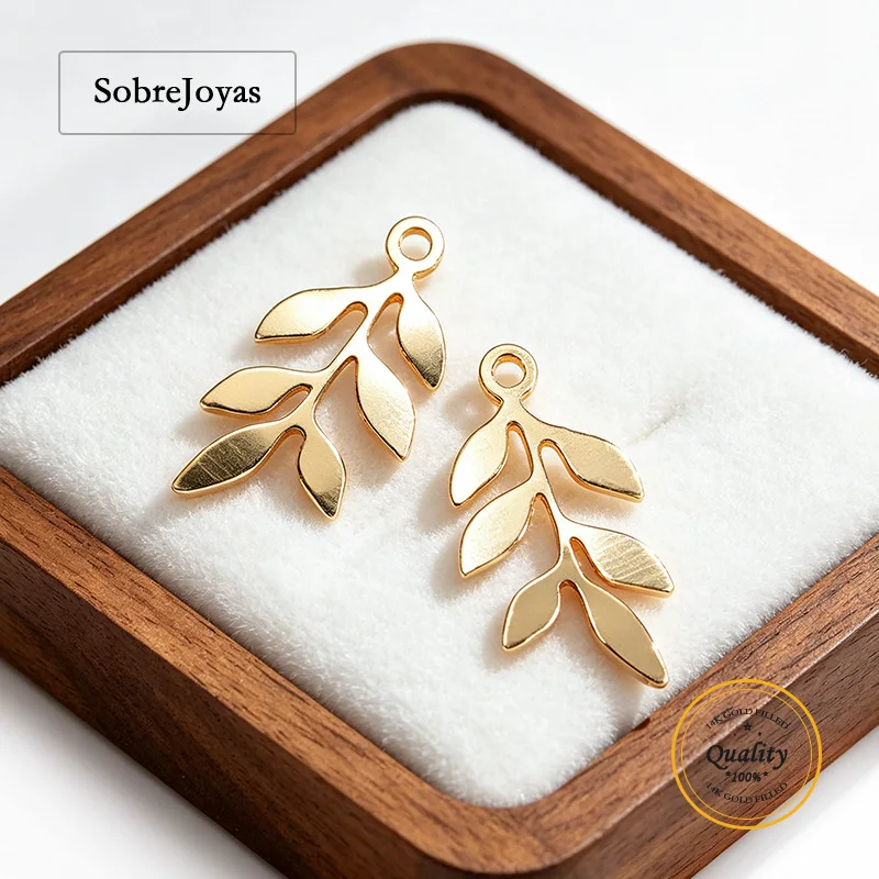 14K Gold Filled Leaf Charm 16x8.5mm Pendant for Bracelet & Necklace DIY Handmade Jewelry Findings
14K Gold Filled Leaf Charm 16x8.5mm Pendant for Bracelet & Necklace DIY Handmade Jewelry Findings