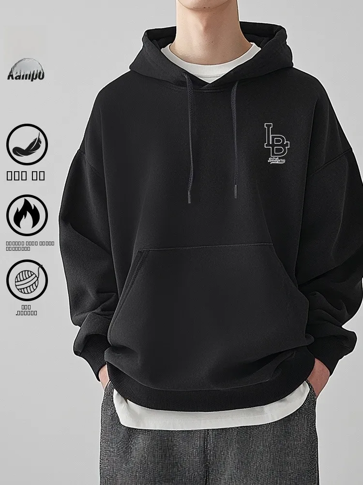 Heavyweight Hoodie Sweatshirt for Men Winter American Style Fleece Lined Casual Trendy Brand New 2026 Outerwear for Couples
Heavyweight Hoodie Sweatshirt for Men Winter American Style Fleece Lined Casual Trendy Brand New 2026 Outerwear for Couples