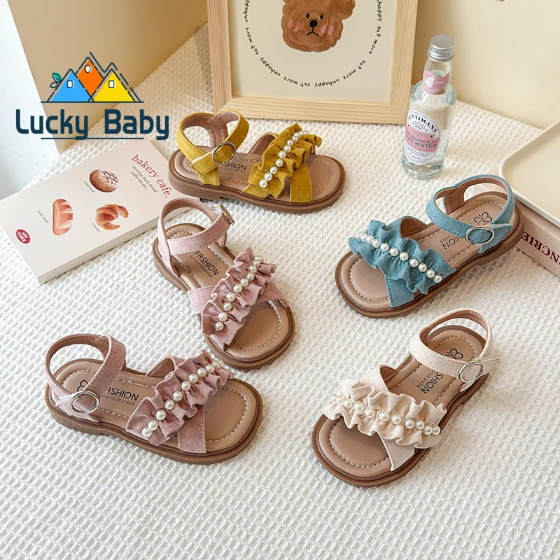 Girls Sandals Kids Summer Shoes Children's Beach Sandals with Pearls Princess Sweet Anti-slippery Open Toes Lace Chic Beading
Girls Sandals Kids Summer Shoes Children's Beach Sandals with Pearls Princess Sweet Anti-slippery Open Toes Lace Chic Beading
