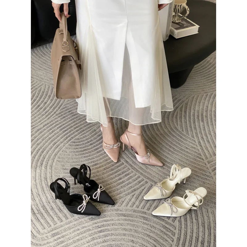 Spring 2025 Pointed Toe Slimming High Heels French Style Sexy Elegant Wrap Head Back Strap Women's Shoes Fashionable Design
Spring 2025 Pointed Toe Slimming High Heels French Style Sexy Elegant Wrap Head Back Strap Women's Shoes Fashionable Design