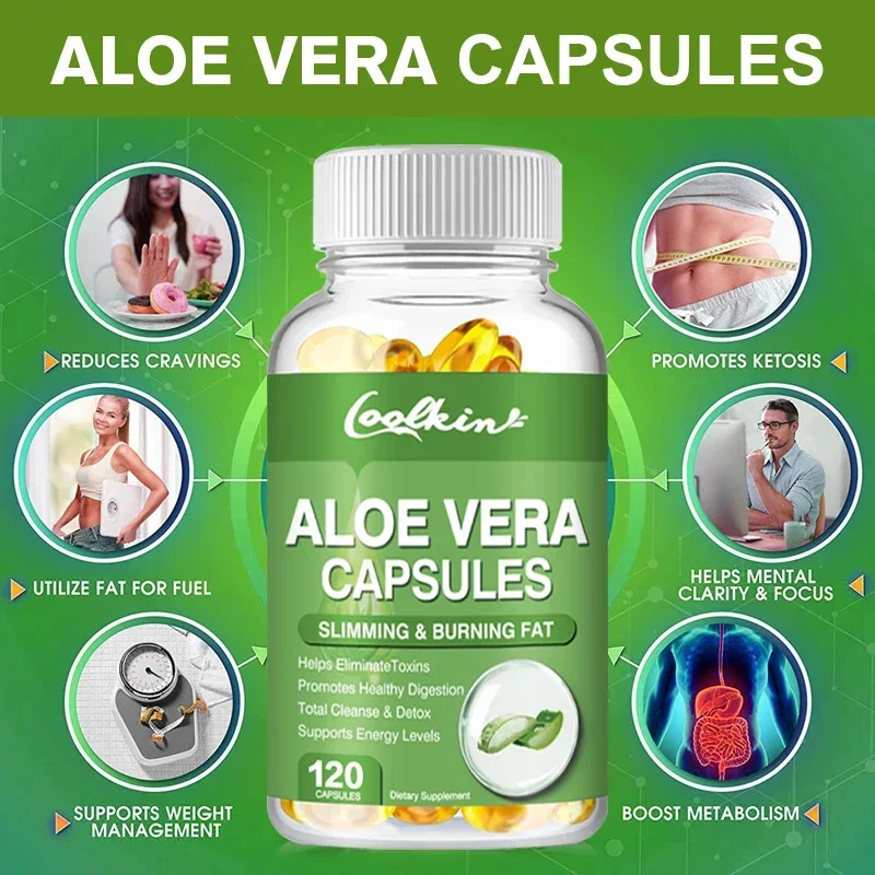 Aloe Vera Extract Capsules - Relieve Intestinal Constipation, Promote Digestion, Detoxify, Control Appetite, Burn Fat, Non-GMOSu
Aloe Vera Extract Capsules - Relieve Intestinal Constipation, Promote Digestion, Detoxify, Control Appetite, Burn Fat, Non-GMOSu