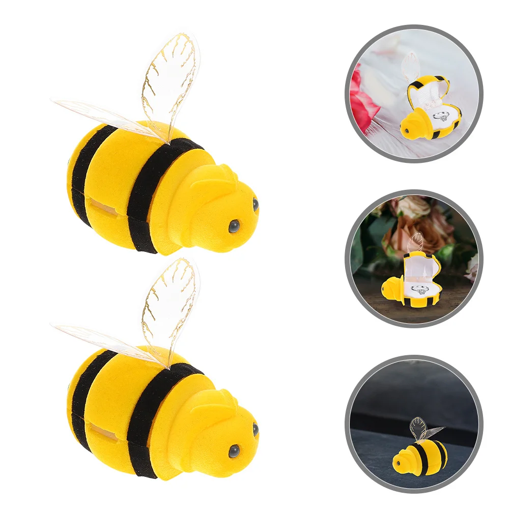 2Pcs Jewelry Box Bee Shaped Ring Case Cute Display for Proposal Wedding Girls Treasure Box Earrings Storage Decorative Holder
2Pcs Jewelry Box Bee Shaped Ring Case Cute Display for Proposal Wedding Girls Treasure Box Earrings Storage Decorative Holder