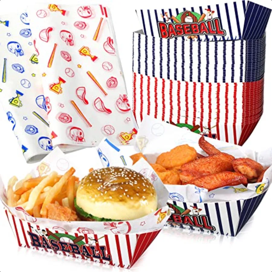 100 Pcs Baseball Party Decorations Favors 1.1 lb 50 Food Trays and 50 Grease Resistant Liner Paper Baseball Theme Birthday Supp
100 Pcs Baseball Party Decorations Favors 1.1 lb 50 Food Trays and 50 Grease Resistant Liner Paper Baseball Theme Birthday Supp