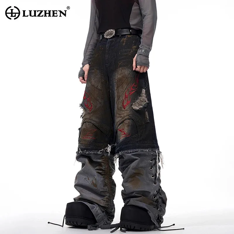 LUZHEN 2025 New Personalized Wornout Detachable Wide Leg Casual Denim Pants Men's High Street Trendy Loose Original Jeans JY1665
LUZHEN 2025 New Personalized Wornout Detachable Wide Leg Casual Denim Pants Men's High Street Trendy Loose Original Jeans JY1665
