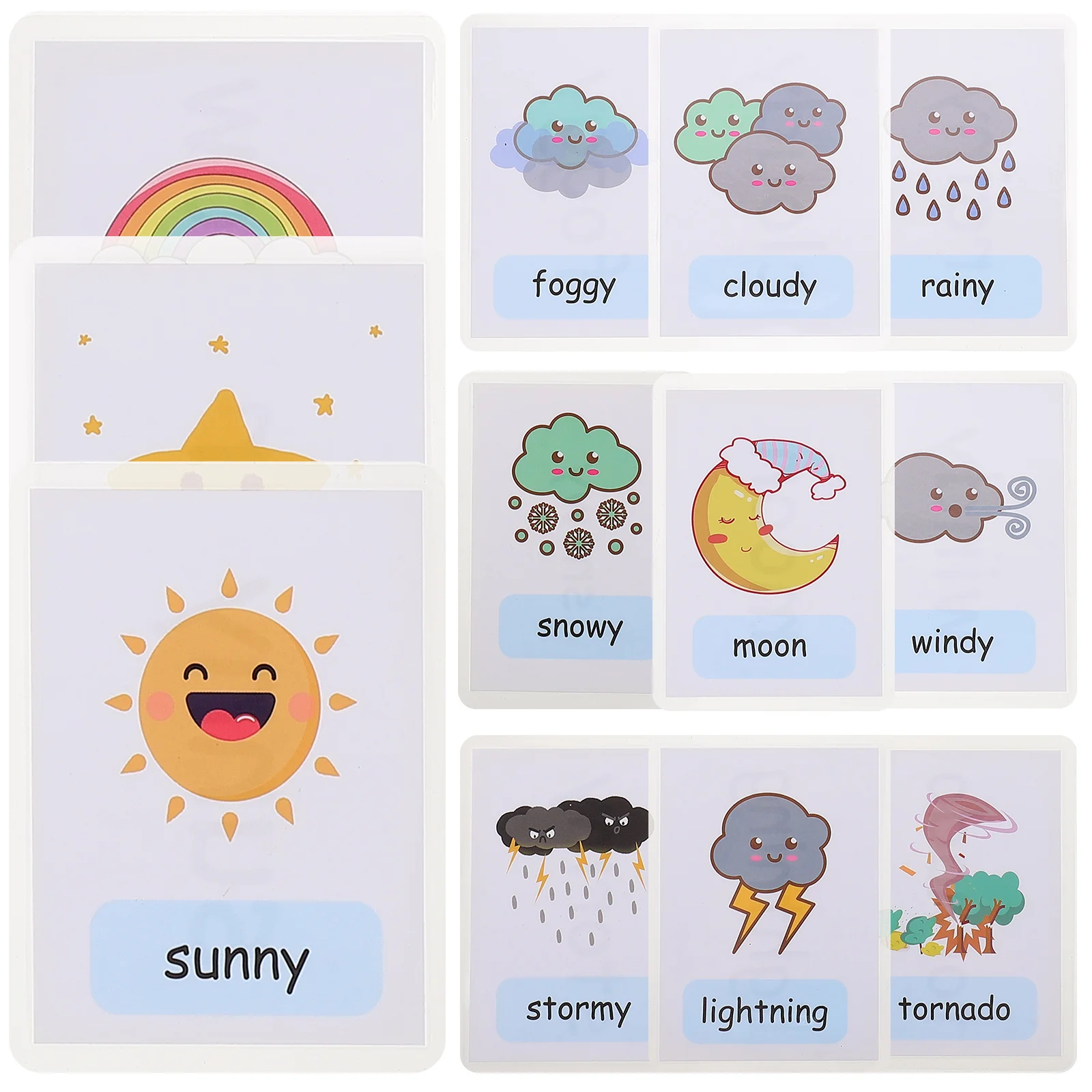 12 Pcs Learning Flashcards Household Word Portable Teaching Children Sight Words Convenient Weather Cognition Letter
12 Pcs Learning Flashcards Household Word Portable Teaching Children Sight Words Convenient Weather Cognition Letter