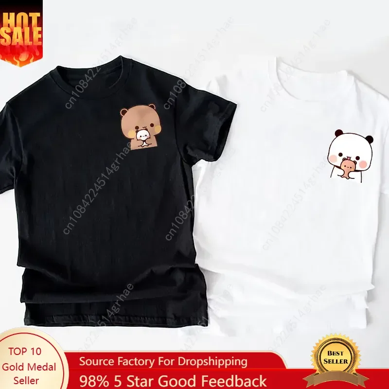 Panda Bear Bubu Dudu and Their Babies T Shirt Fashion Funny Couple T-shirt Women Men Fashion Casual Short Sleeve Tees Clothing
Panda Bear Bubu Dudu and Their Babies T Shirt Fashion Funny Couple T-shirt Women Men Fashion Casual Short Sleeve Tees Clothing
