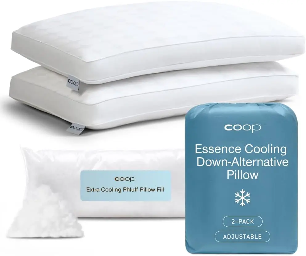 Adjustable Cooling Pillows Set of 2, Queen Size for Hot Sleepers, Cool-Touch Hotel Pillows for Stomach Back or Side Sleepers
Adjustable Cooling Pillows Set of 2, Queen Size for Hot Sleepers, Cool-Touch Hotel Pillows for Stomach Back or Side Sleepers
