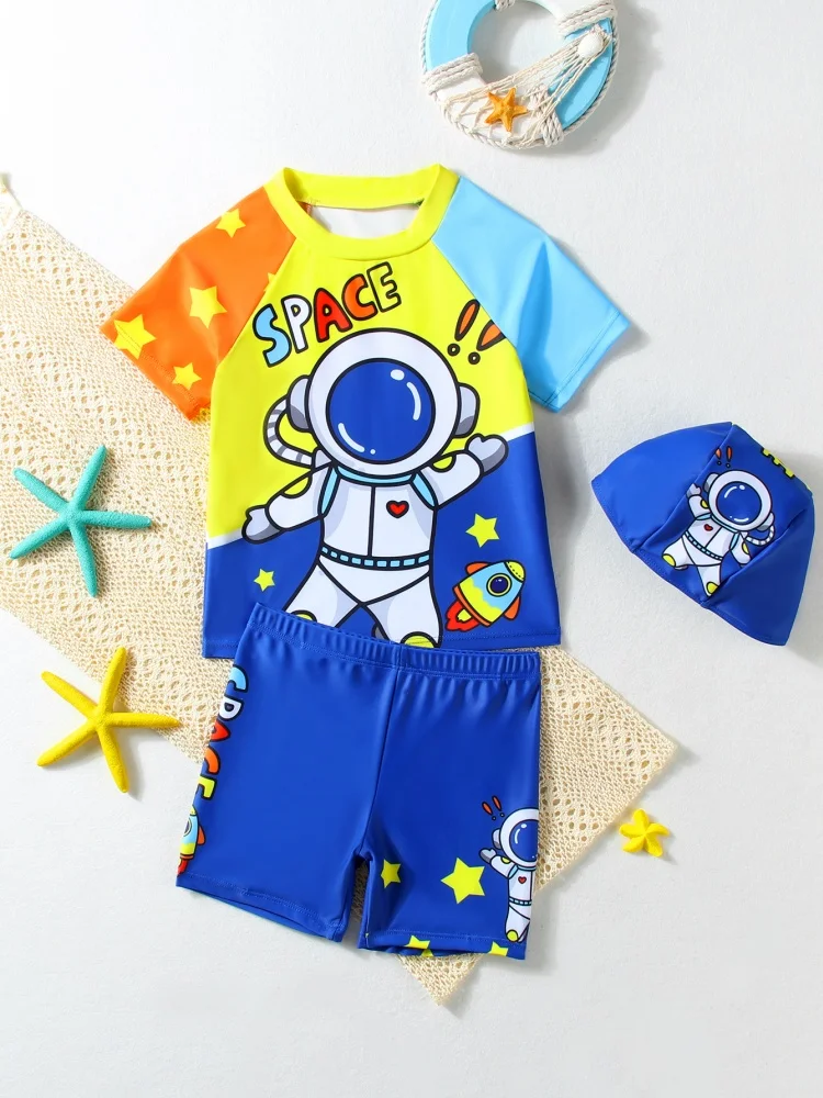 Boy Kids Swimsuit 2025 New Cartoon Astronaut Short Sleeve Children Swimwear Summer Shorts Two Piece Beach Bathing Suit Swimming
Boy Kids Swimsuit 2025 New Cartoon Astronaut Short Sleeve Children Swimwear Summer Shorts Two Piece Beach Bathing Suit Swimming