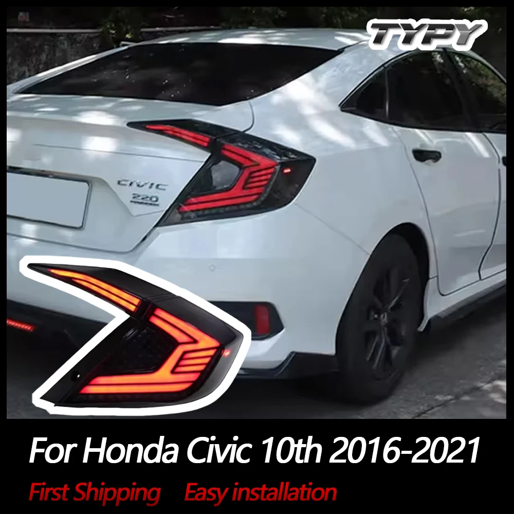 TYPY Новый светодиодный задний фонарь, обновленный модифицированный полный задний фонарь, автомобильные аксессуары для Honda Civic 10th 2016-2021, динамические указатели поворота
TYPY Новый светодиодный задний фонарь, обновленный модифицированный полный задний фонарь, автомобильные аксессуары для Honda Civic 10th 2016-2021, динамические указатели поворота