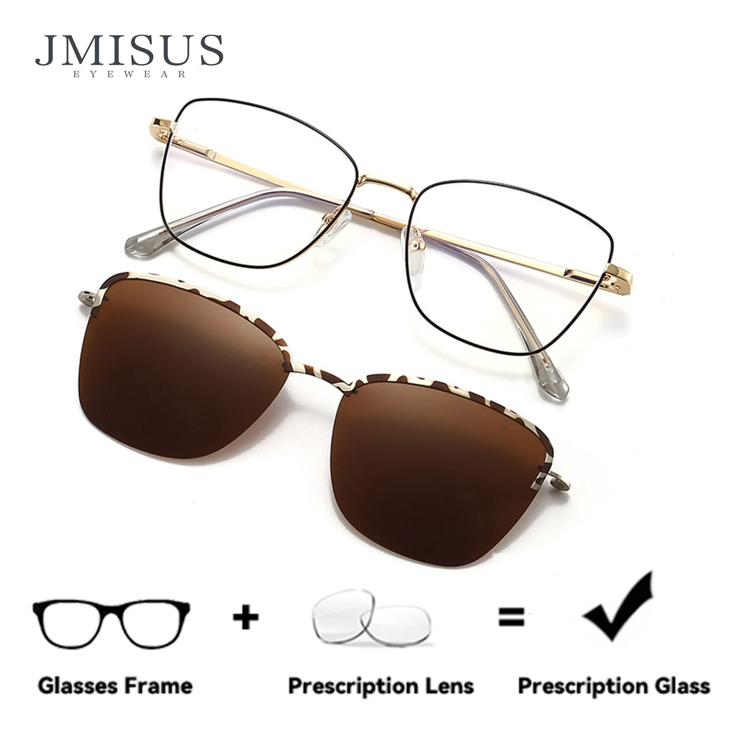 JMISUS Clip on Polarized Prescription Sunglasses Woman Square Progressive Glasses Blue Light Filter Optical Eyewear
JMISUS Clip on Polarized Prescription Sunglasses Woman Square Progressive Glasses Blue Light Filter Optical Eyewear