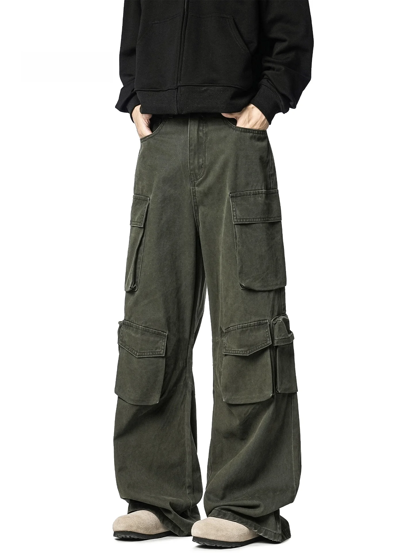 Мужские рабочие брюки в американском ретро-стиле, осенние, модные, оверсайз, широкие, прямого кроя, с множеством карманов
Мужские рабочие брюки в американском ретро-стиле, осенние, модные, оверсайз, широкие, прямого кроя, с множеством карманов