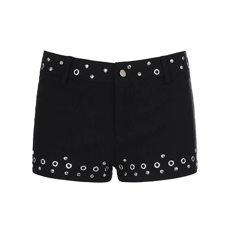 Street style fashion metal hot stamping corns design spicy girl casual shorts
Street style fashion metal hot stamping corns design spicy girl casual shorts