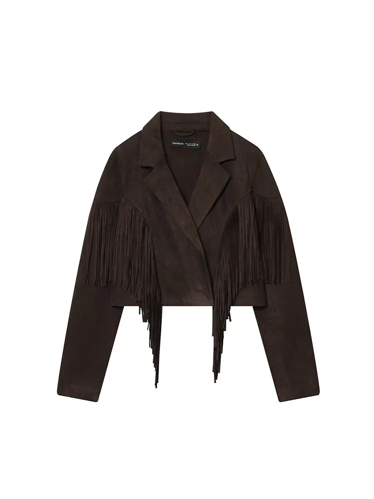 2025 женские осенние куртки, пальто, модные однотонные женские элегантные уличные короткие куртки с кисточками и длинными рукавами, верхняя одежда
2025 женские осенние куртки, пальто, модные однотонные женские элегантные уличные короткие куртки с кисточками и длинными рукавами, верхняя одежда