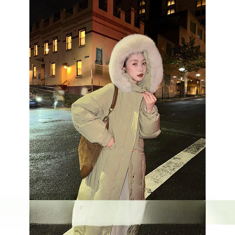 Original Lu Qing Snow Mountain Fur Collar down Jaet Women's Winter Coat Du down Fill Hooded Mid-Length Thi Warm
Original Lu Qing Snow Mountain Fur Collar down Jaet Women's Winter Coat Du down Fill Hooded Mid-Length Thi Warm