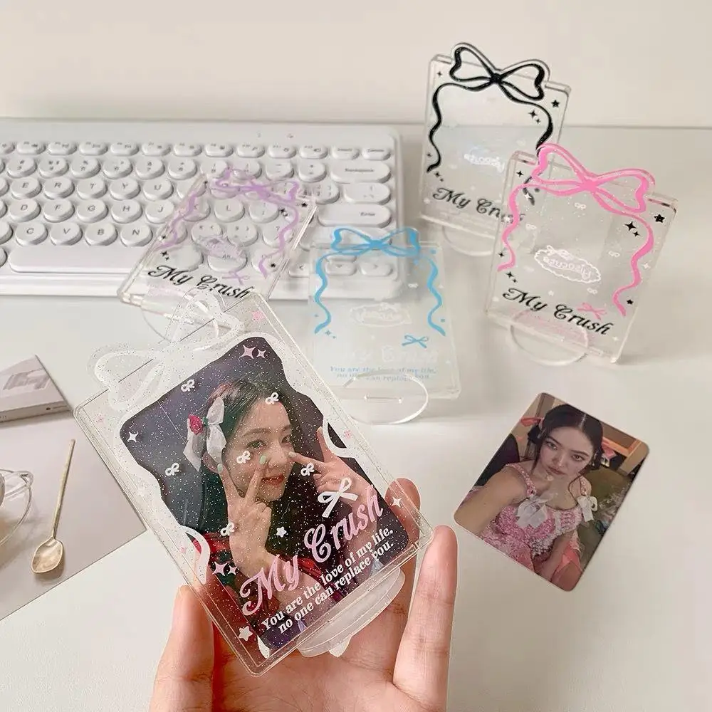 3-inch INS Transparent Glitter Card Sleeve Sweet Cute Bowknot Card Holder Acrylic Photocard Holder ID Bus Card Protective Case 
3-inch INS Transparent Glitter Card Sleeve Sweet Cute Bowknot Card Holder Acrylic Photocard Holder ID Bus Card Protective Case
