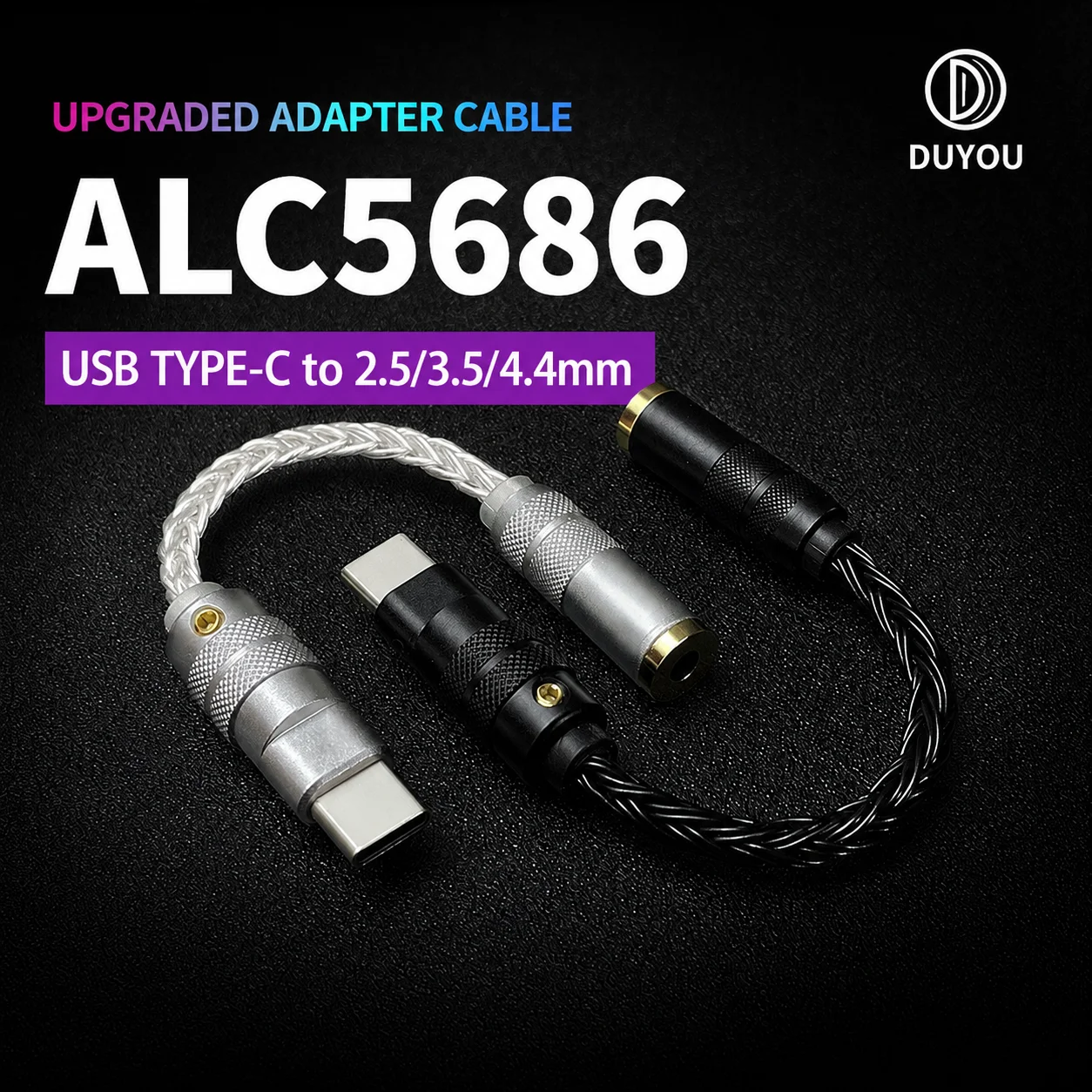 Duyou Realtek ALC5686 Type-C Audio DAC Adapter (Dongle) for Smartphones and PCs
Duyou Realtek ALC5686 Type-C Audio DAC Adapter (Dongle) for Smartphones and PCs