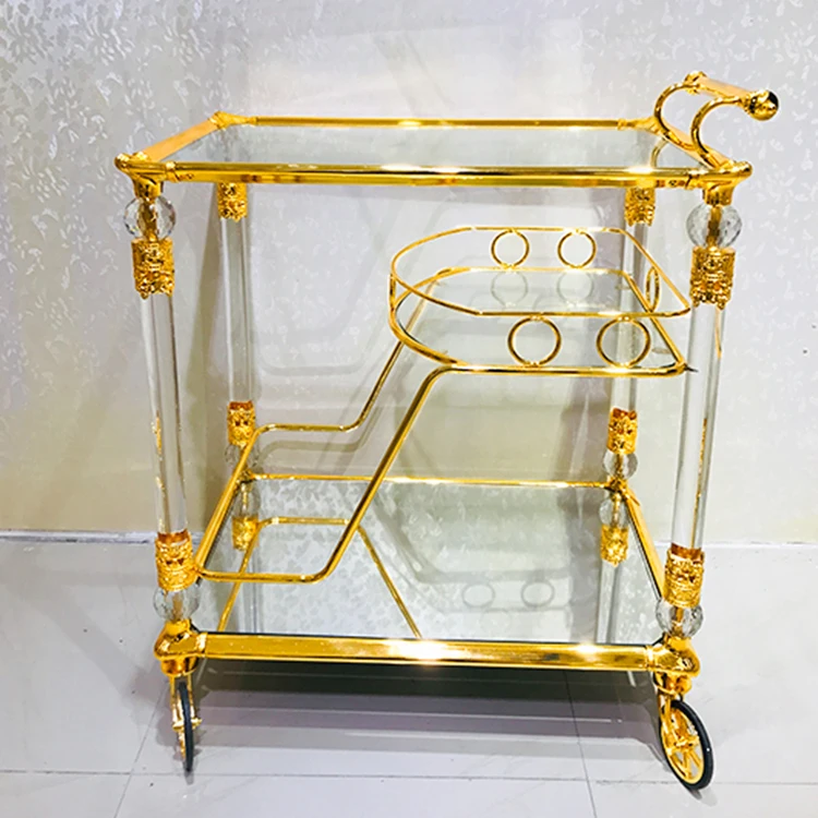 Factory Custom Wholesale Golden Metal Trolley Modern Design Luxury Hotel Restaurant Bar for Kitchen Dining and Outdoor Use
Factory Custom Wholesale Golden Metal Trolley Modern Design Luxury Hotel Restaurant Bar for Kitchen Dining and Outdoor Use