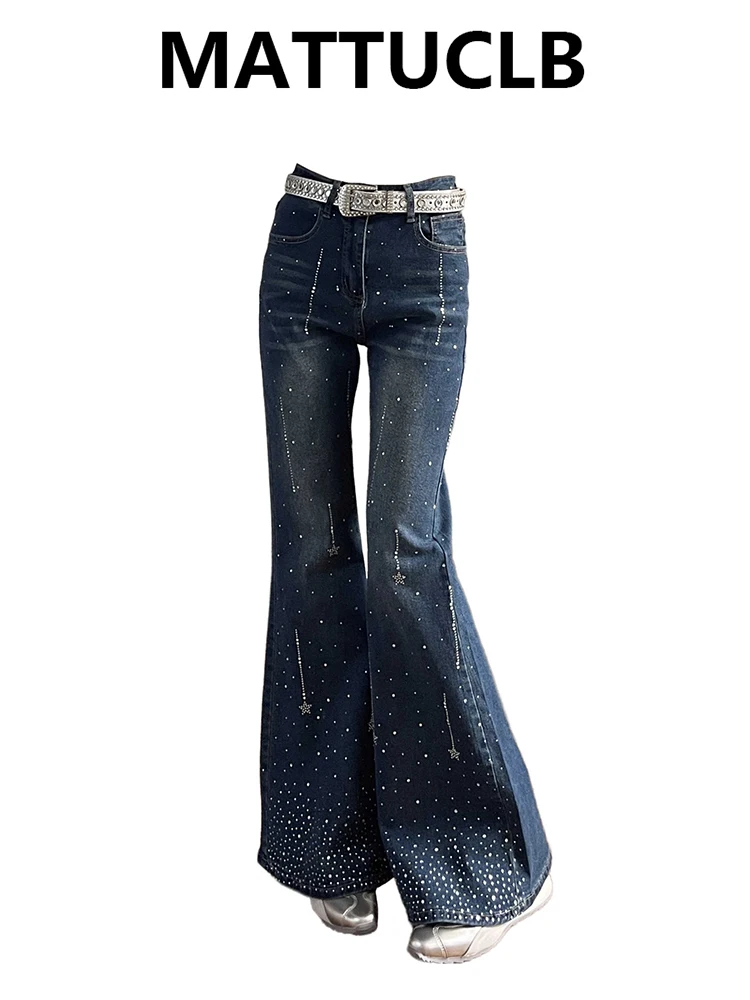 Women's American Retro Low Rise Flare Jeans Rhinestone Denim Pants Long Trousers Japanese Y2k Designer Cowboy High Street New
Women's American Retro Low Rise Flare Jeans Rhinestone Denim Pants Long Trousers Japanese Y2k Designer Cowboy High Street New