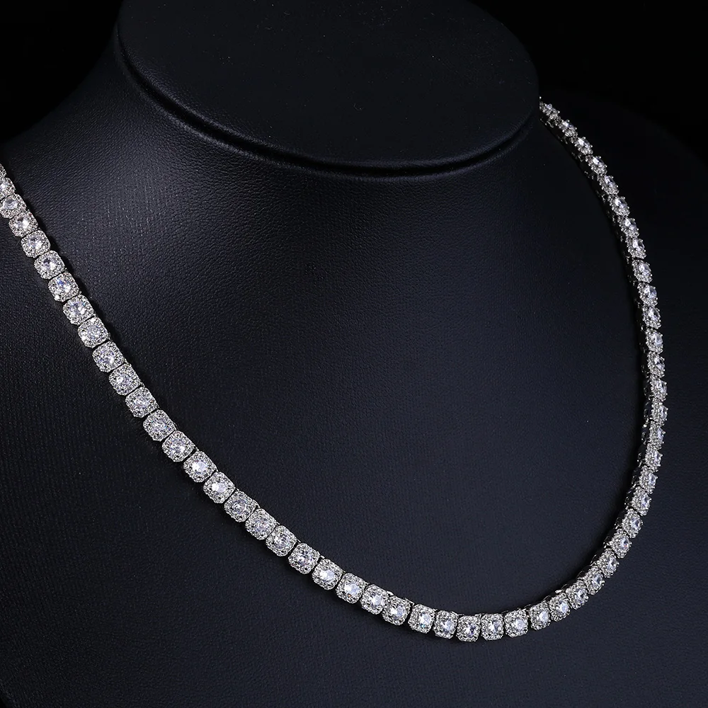 Hip Hop Jewelry 5mm Female Iced Tennis Chain Choker Bling Zircon Cluster Diamond Necklace for Women Christmas Day Gift
Hip Hop Jewelry 5mm Female Iced Tennis Chain Choker Bling Zircon Cluster Diamond Necklace for Women Christmas Day Gift