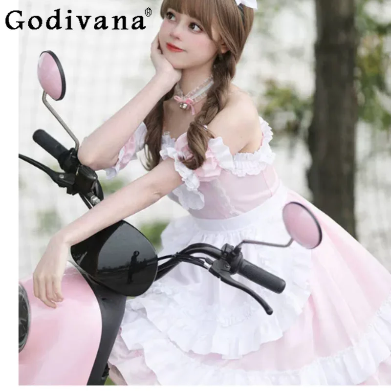 Large Size Japanese Cosplay Female Anime Maid Lolita Sexy Princess Dress Fashion High Waist A-line Slash Neck Party Dresses
Large Size Japanese Cosplay Female Anime Maid Lolita Sexy Princess Dress Fashion High Waist A-line Slash Neck Party Dresses