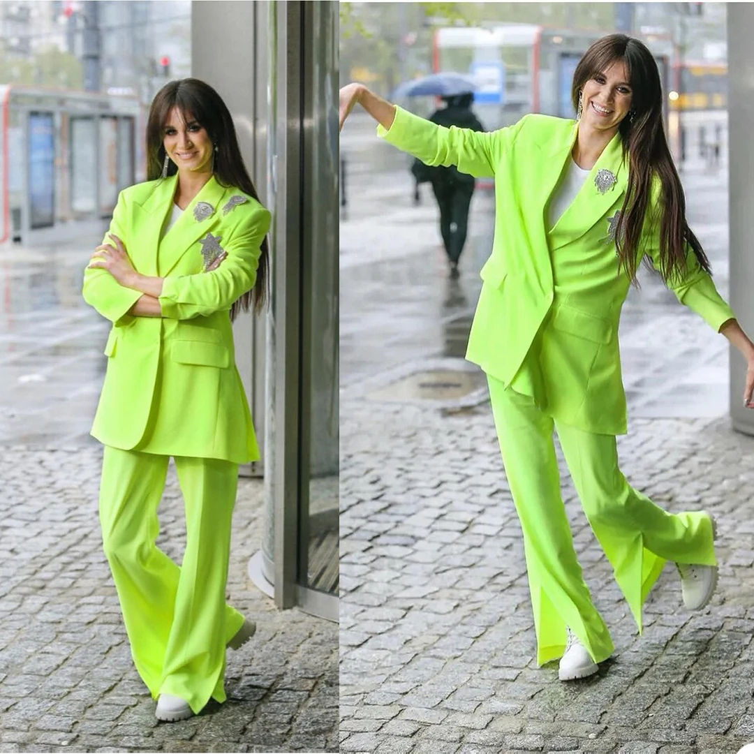 2 Piece Set (Blazer + Pants) Loose Fashion Women's Suit Set Everyday Casual Wide Leg Pants Formal Evening Dress Customized
2 Piece Set (Blazer + Pants) Loose Fashion Women's Suit Set Everyday Casual Wide Leg Pants Formal Evening Dress Customized