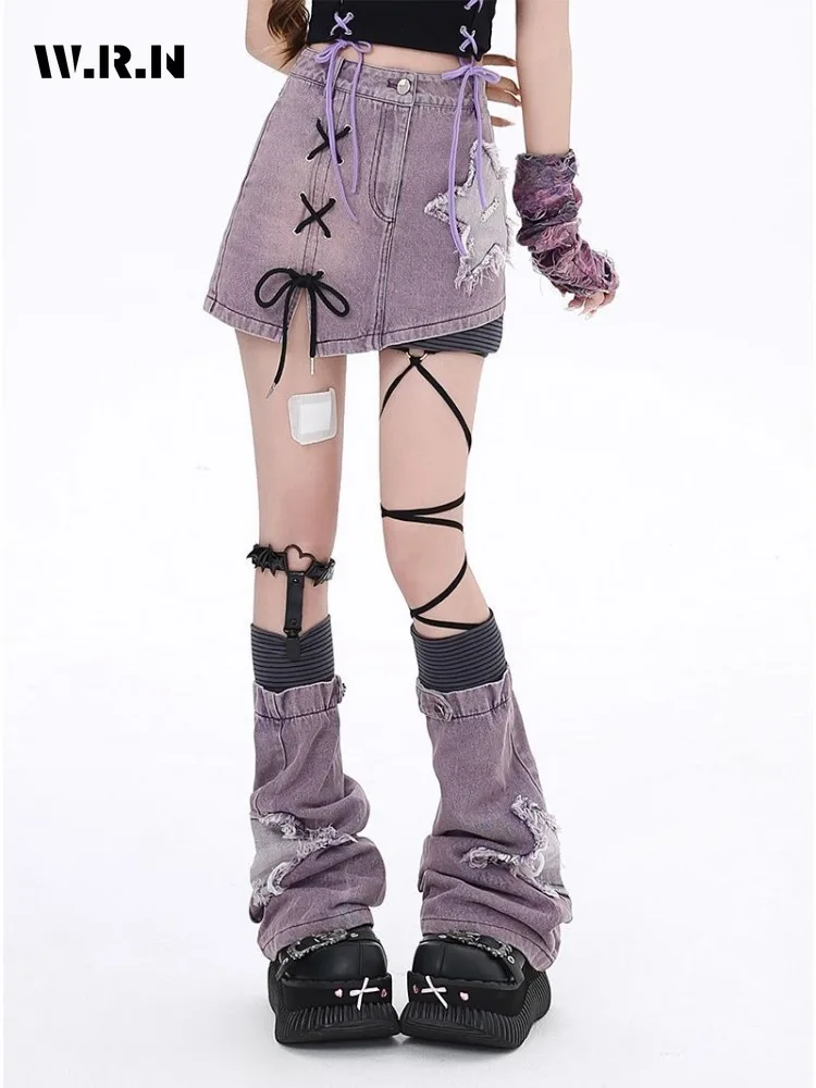 E-Girl Y2K Style High Street Bow Purple Sexy Skirts Sweet Casual High Waist Slim Hotsweet Shoujo Dollette Mini Denim Short Skirt
E-Girl Y2K Style High Street Bow Purple Sexy Skirts Sweet Casual High Waist Slim Hotsweet Shoujo Dollette Mini Denim Short Skirt