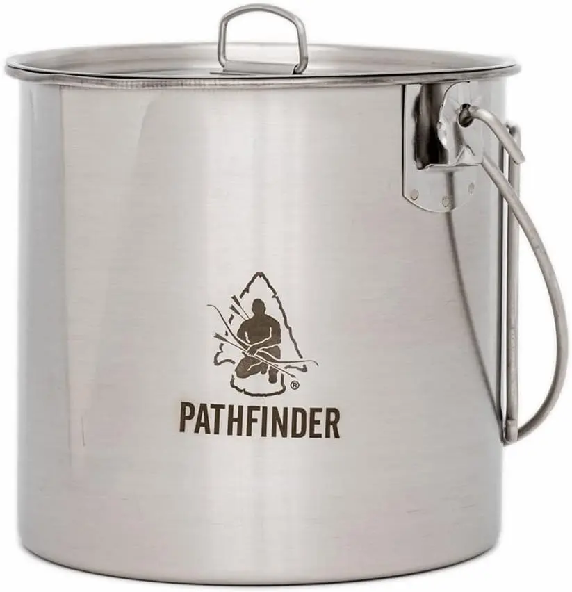 Stainless Steel Bush Pot and Lid Set 64oz for Camping Cooking, Lightweight Durable
Stainless Steel Bush Pot and Lid Set 64oz for Camping Cooking, Lightweight Durable