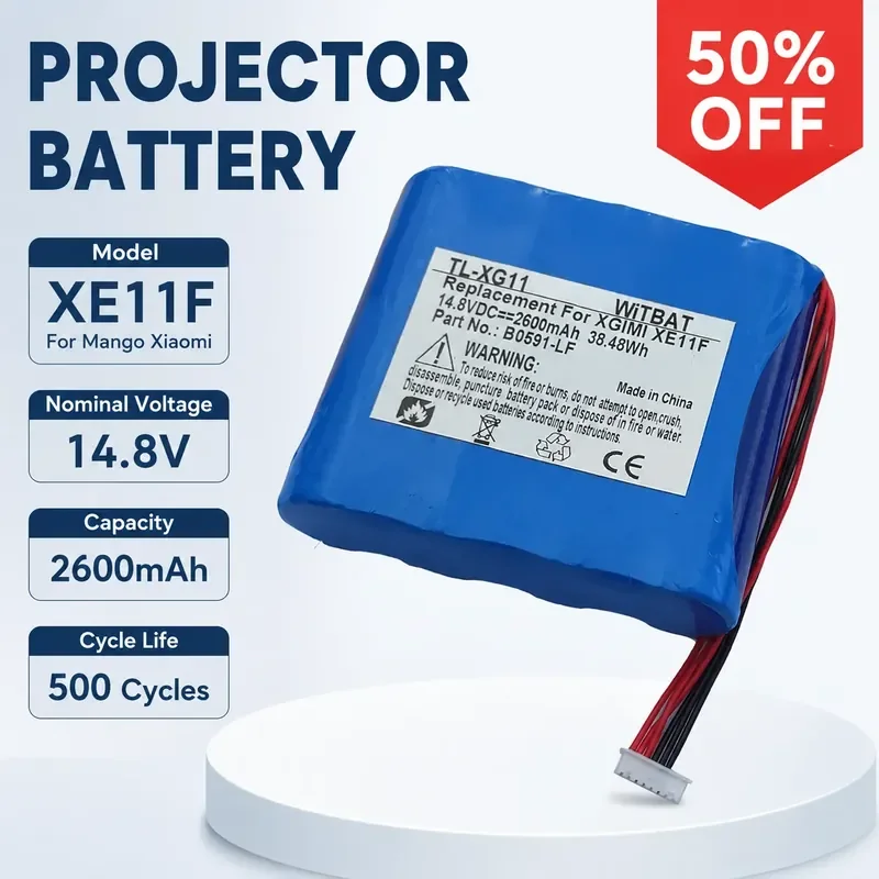 For Mango Xiaomi XE11F Projector Battery B0591-LF
For Mango Xiaomi XE11F Projector Battery B0591-LF