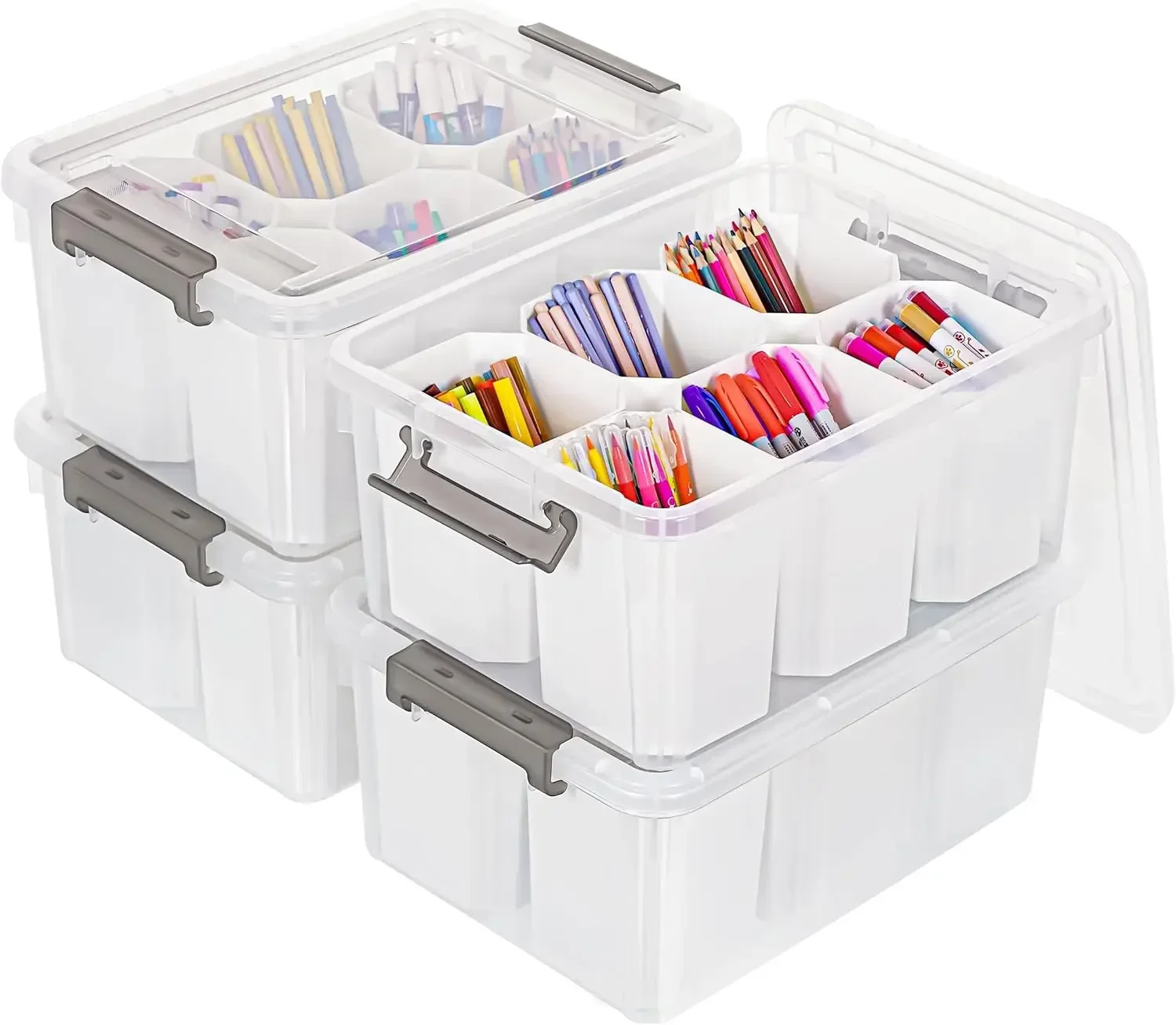 17 QT Plastic Storage Bins Clear Storage Box with Lids Multipurpose Stackable Storage Containers for Organizing Tool, Craft, Cra
17 QT Plastic Storage Bins Clear Storage Box with Lids Multipurpose Stackable Storage Containers for Organizing Tool, Craft, Cra