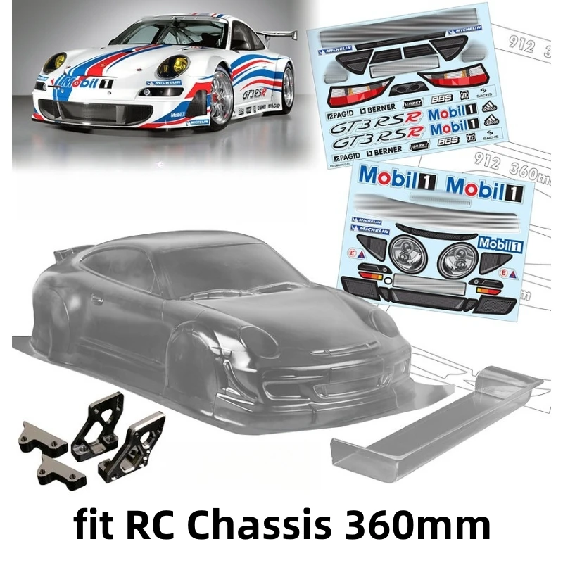 1/8 Porsch 911 GT3 RSR Поликарбонатный лехаский кузов автомобиля 360 мм с заднем крылом и наклейками
1/8 Porsch 911 GT3 RSR Поликарбонатный лехаский кузов автомобиля 360 мм с заднем крылом и наклейками
