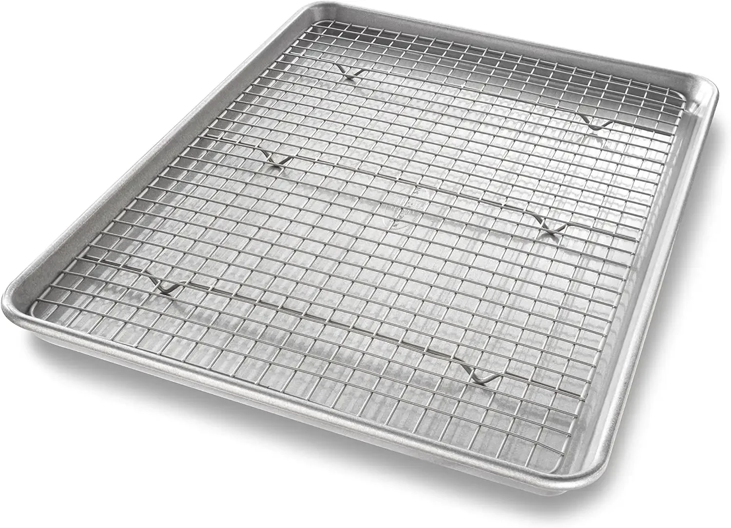 Heavy Duty Half Sheet Baking Pan & Cooling Rack Set, Nonstick, Oven Safe to 450°F
Heavy Duty Half Sheet Baking Pan & Cooling Rack Set, Nonstick, Oven Safe to 450°F