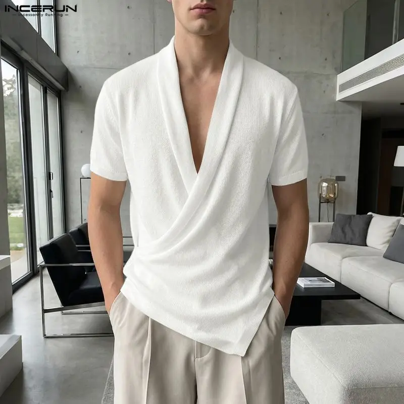 INCERUN Men's Shirt Solid Color V Neck Short Sleeve Men Clothes Streetwear Summer 2026 Fashion Casual Tops Shirts For Man S-5XL
INCERUN Men's Shirt Solid Color V Neck Short Sleeve Men Clothes Streetwear Summer 2026 Fashion Casual Tops Shirts For Man S-5XL