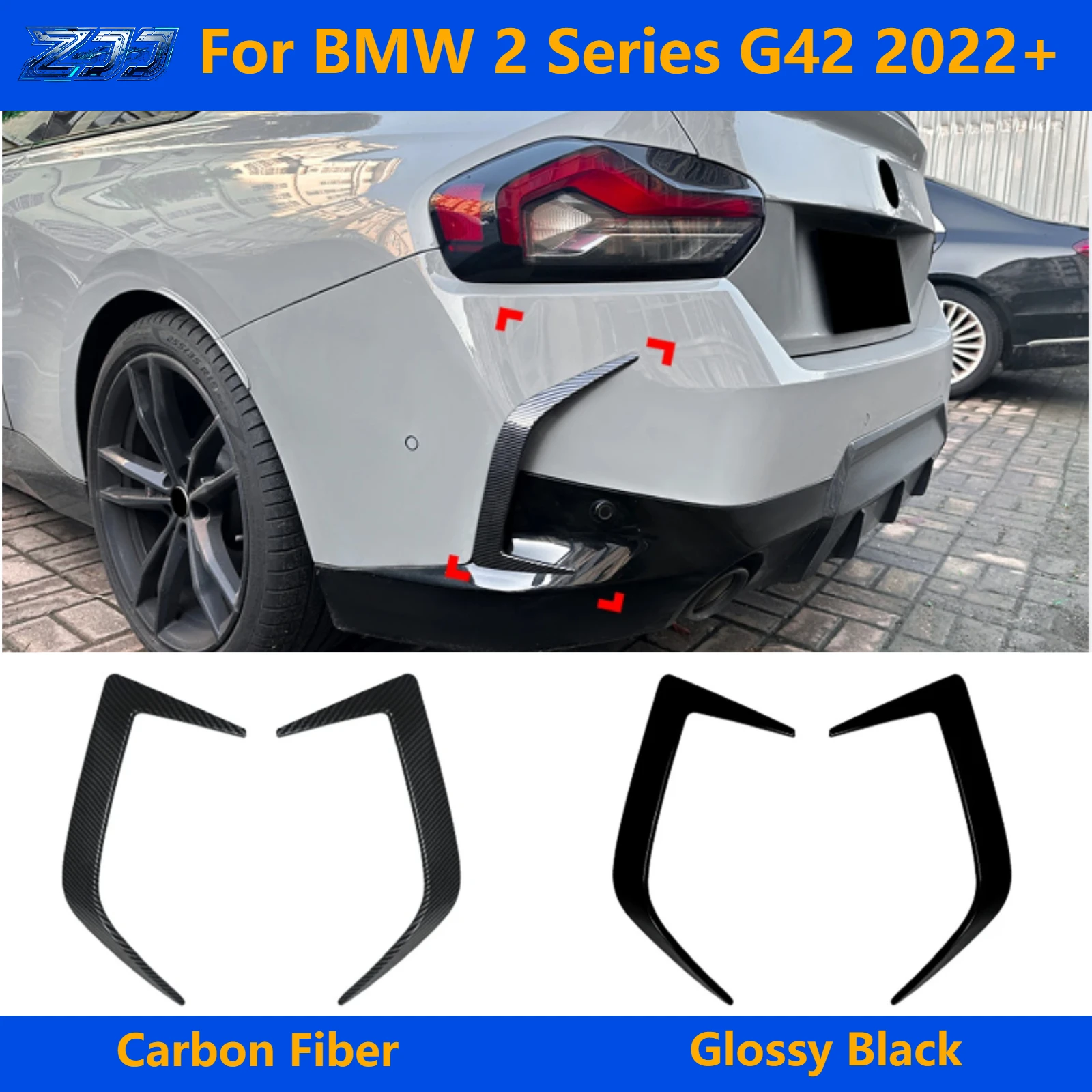 For BMW 2 Series G42 2022+ Door Coupe M Sport Rear Bumper Side Air Vent Trim Tail Boot Splitter Canards
For BMW 2 Series G42 2022+ Door Coupe M Sport Rear Bumper Side Air Vent Trim Tail Boot Splitter Canards