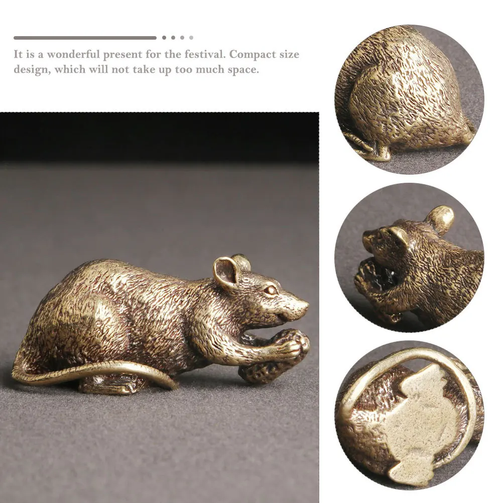 Desktop Mouse Decor Wear-Resistant Compact Size Brass Ornament Household Mouse Statue Home Accessory Desktop Brass Decor
Desktop Mouse Decor Wear-Resistant Compact Size Brass Ornament Household Mouse Statue Home Accessory Desktop Brass Decor