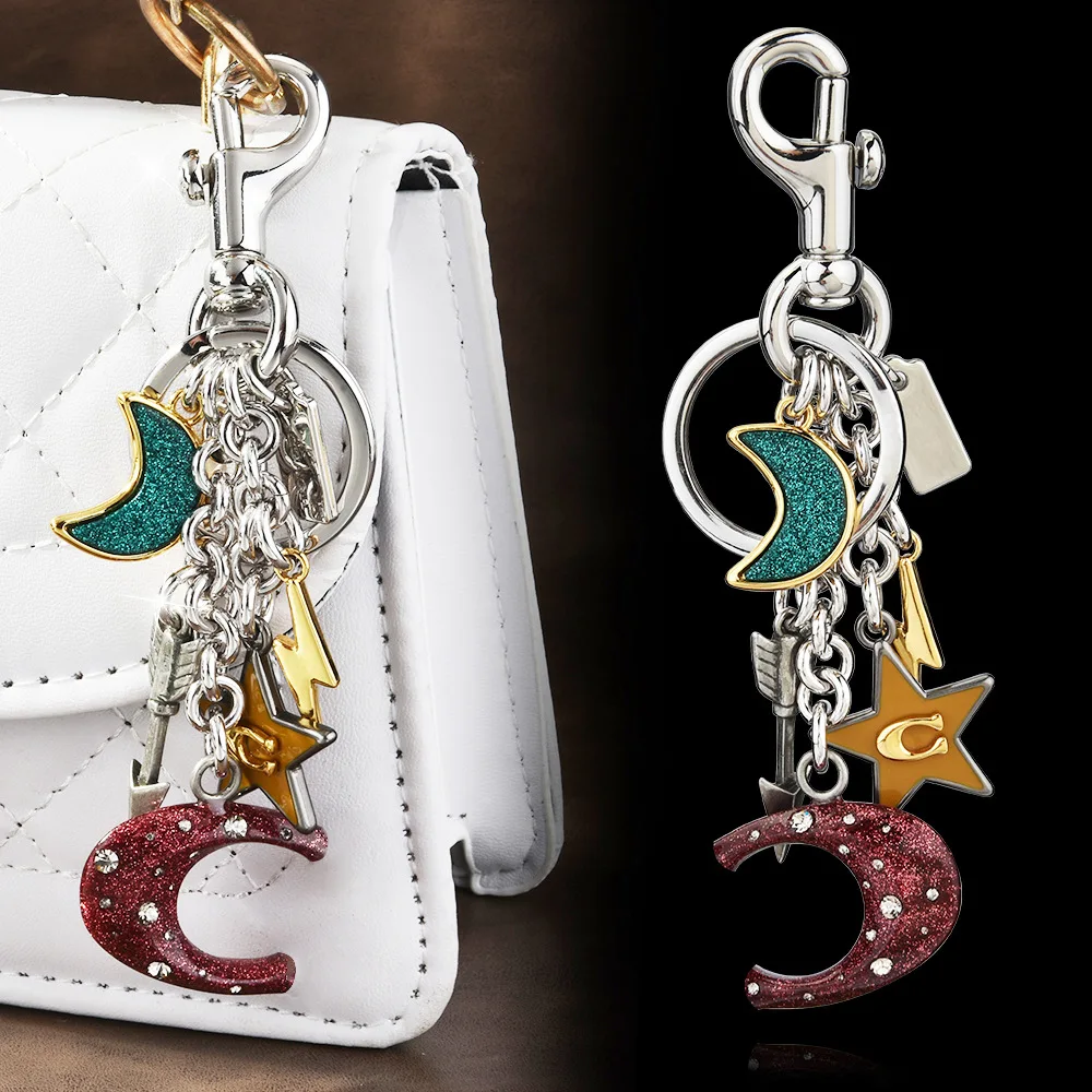 Luxury Heart Flower Star Moon Pendant of Bag Charms Accessories Keychains Women Fashionable Birthday Gift
Luxury Heart Flower Star Moon Pendant of Bag Charms Accessories Keychains Women Fashionable Birthday Gift