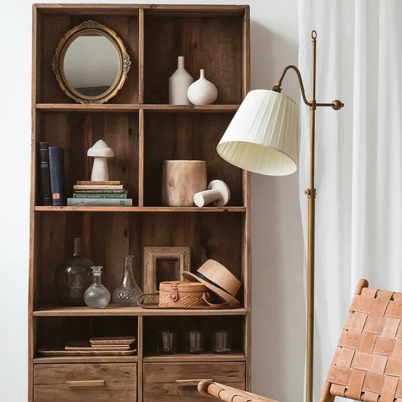 Multifunctional solid wood light luxury bookshelf locker household two drawers old pine
Multifunctional solid wood light luxury bookshelf locker household two drawers old pine