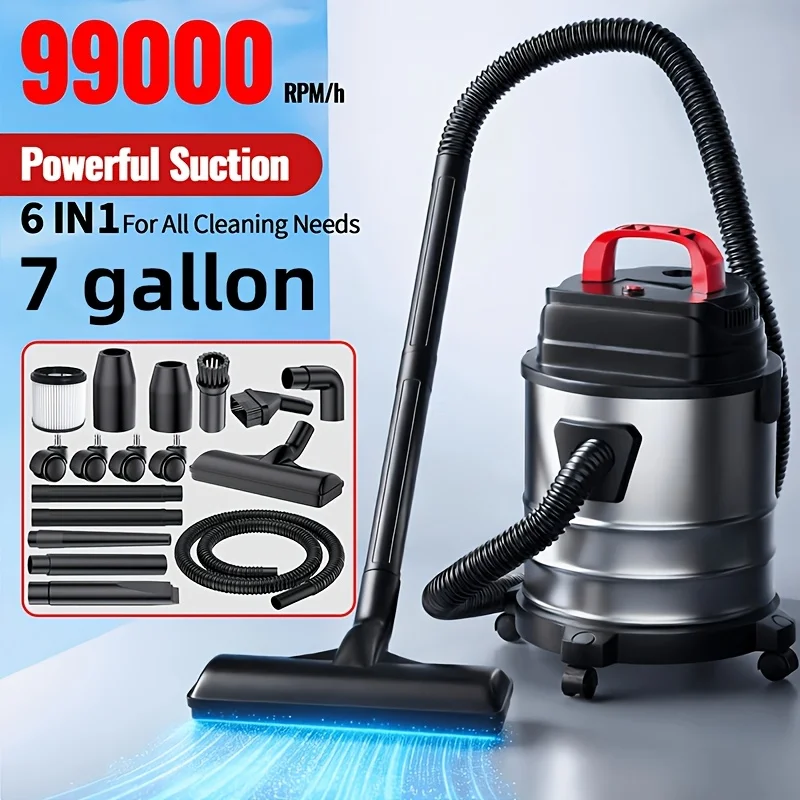 Powerful Multifunctional Vacuum, Shop Vacuum Wet and Dry, Shop Vac with Accessories, Suction for Cars, Pets, Boats, and Garage
Powerful Multifunctional Vacuum, Shop Vacuum Wet and Dry, Shop Vac with Accessories, Suction for Cars, Pets, Boats, and Garage